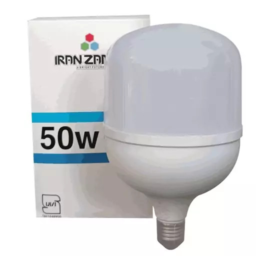 لامپ ال ای دی 50 وات ایران زمین مدل استوانه ای مهتابی