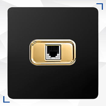 پریز شبکه مدل کریستال آسیاالکتریک مشکی