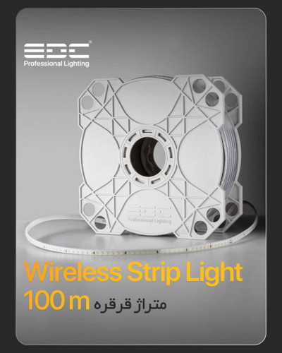 استریپ وایرلس220 ولت 1 متر برش 2835 یک ردیفه تراکم 120 . 7 وات بر متر