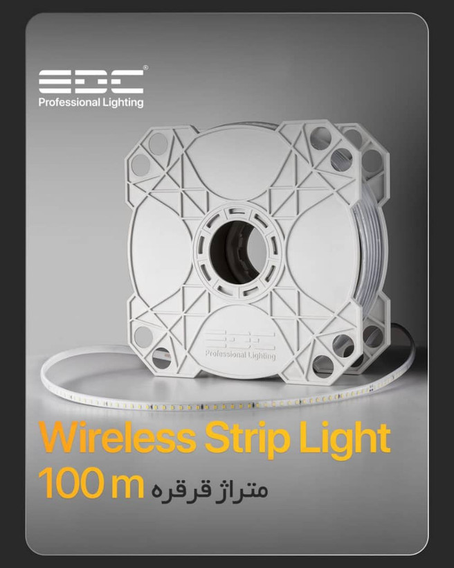 استریپ وایرلس220 ولت 1 متر برش 2835 یک ردیفه تراکم 120 . 7 وات بر متر
