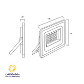 پروژکتور مسافرتی 24 ولت 50 وات مدل هانیس پرتونورتوس