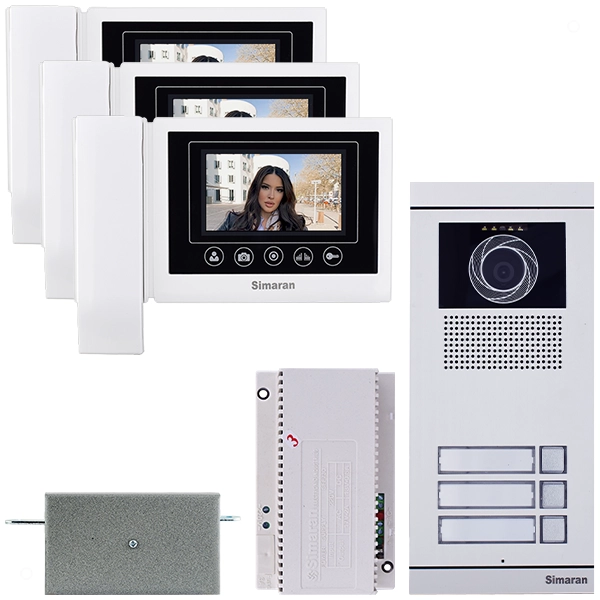 پک کامل آیفون تصویری سیماران مدل 43TKM (1 تا 3 واحدی)