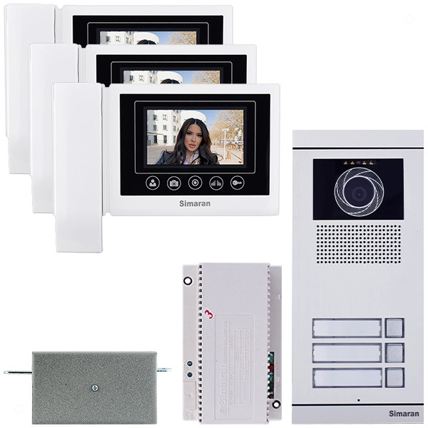 پک کامل آیفون تصویری سیماران مدل 43TKM (1 تا 3 واحدی)