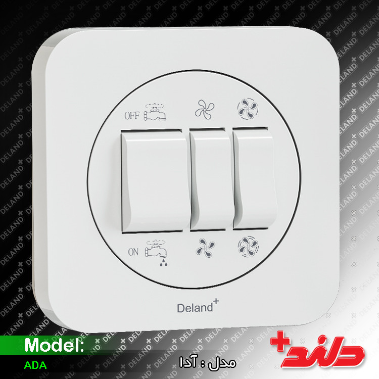 کلید پریز دلند الکتریک (مدل آدا سفید)