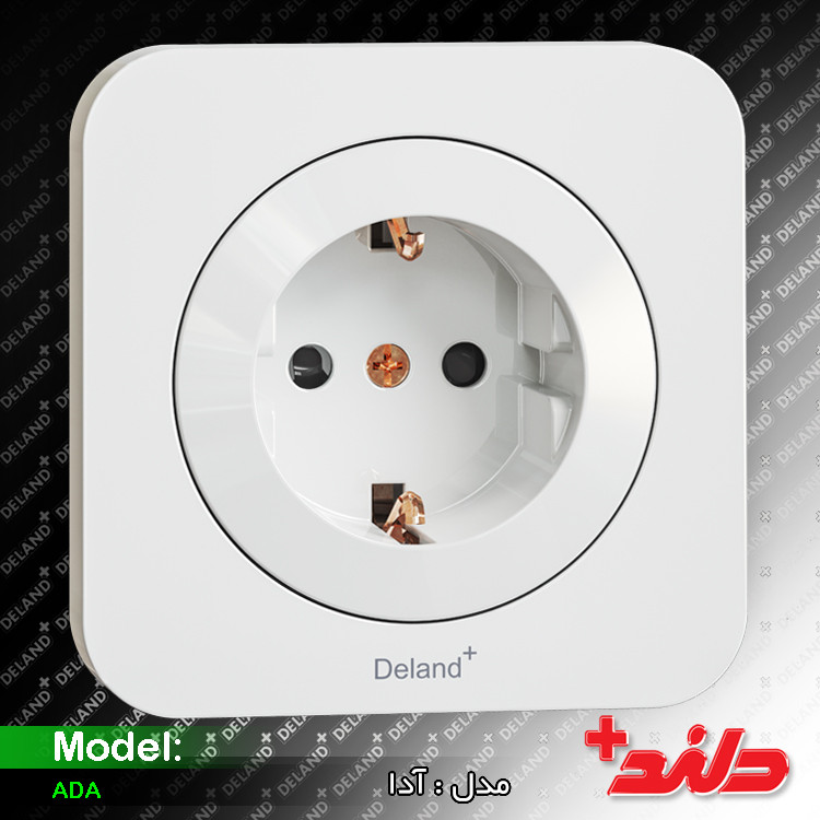 کلید پریز دلند الکتریک (مدل آدا سفید)