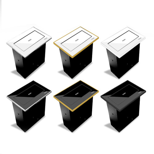 پریز کابینتی توکار مدل امگا برند ویرا الکتریک دارای دو پریز ارت دار + USB + Type C | مناسب آشپزخانه و کابینت