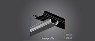پروفیل لاینر D30-AL3 توکار فنرخور ۳متری +دیفیوزر ((( کنافی )))